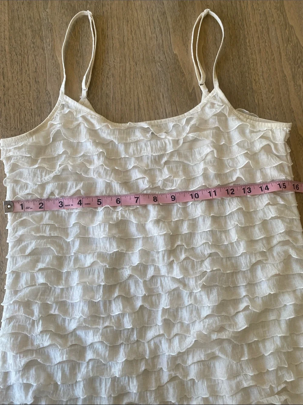 Free People Y2K Cream Ruffle Slip Mini Dress with Adjustable Straps